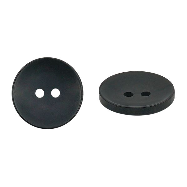 Пуговица 2 прокола 32L=20 мм, Black, черный, NE188, 36 шт