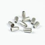 Наконечник для шнура металл колокол ⌀3,5/6,5 мм, 14х8 мм, мет. цв.серебро, 20 шт