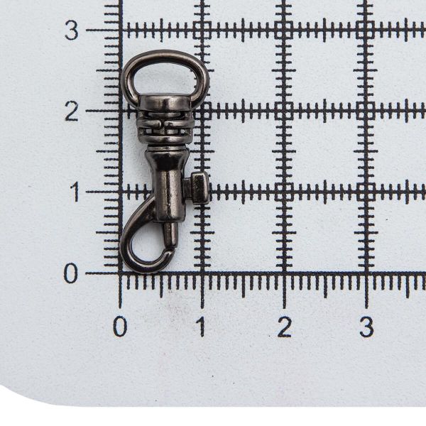 Карабин металл 07 мм (28х11 мм), чер.никель, 40 шт