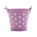 Ведро в горошек 6х5,3см (сиреневый), AR004-1