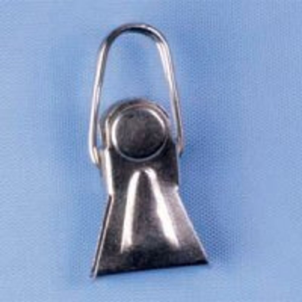 Зажим шторный металл цв.Никель, 500 шт, ВОС С-52
