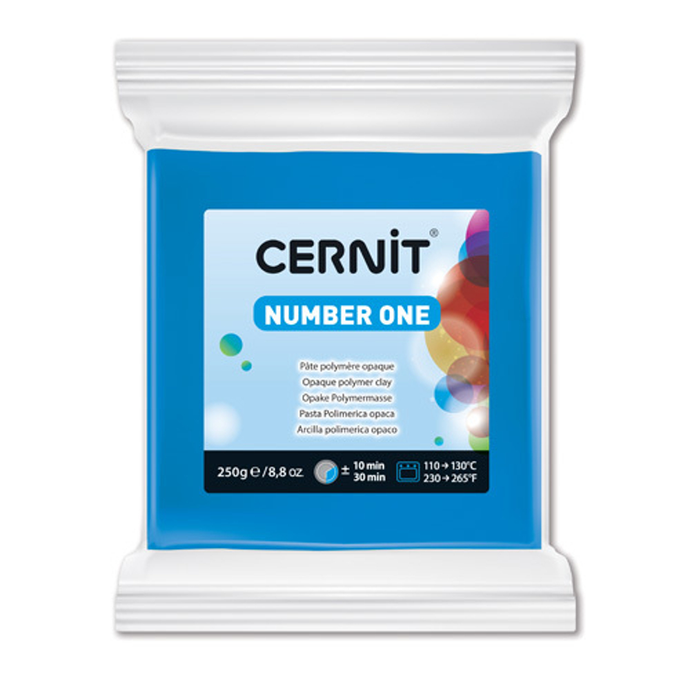 Полимерная глина Cernit №1 запекаемая, классическая 250гр, 200 голубой