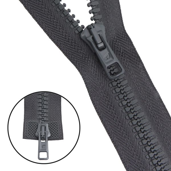 Молния трактор Arta Т6 (6 мм) 2 зам., разъем., 75 см, цв. 123 графит, уп.5 шт