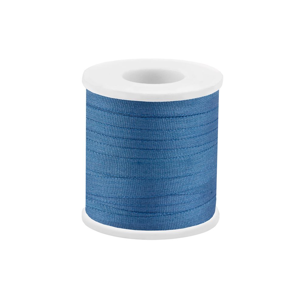 Лента (тесьма) шелковая 4.0 мм / 45.5±0.5 метров, №262 синий, Gamma SR-4