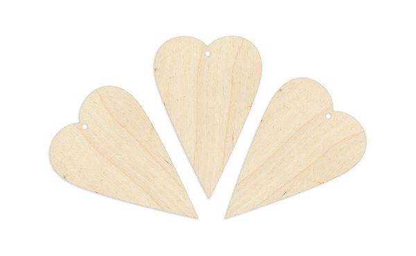Заготовка из фанеры Набор Сердце, 7.5х5 см, 3 шт, ВД-713 Mr.Carving