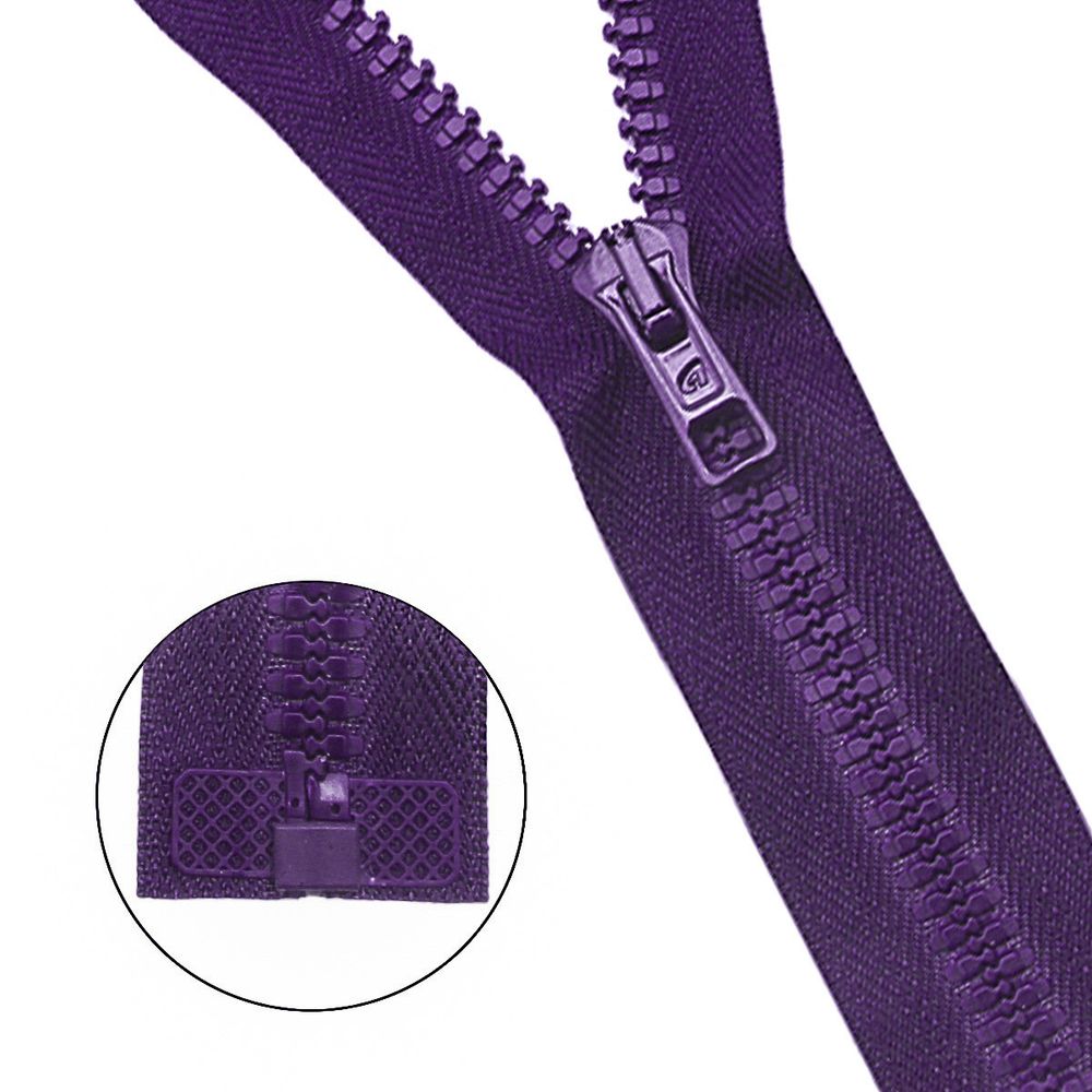 Молния трактор Arta Т6 (6 мм) 1 зам., разъем., 50 см, цв. 032 фиолетовый, уп.5 шт