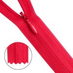 Молния потайная (скрытая) Т3 (3 мм) 1 зам., н/раз., 50 см, красный нейлон, 31321 / 50, 10 шт