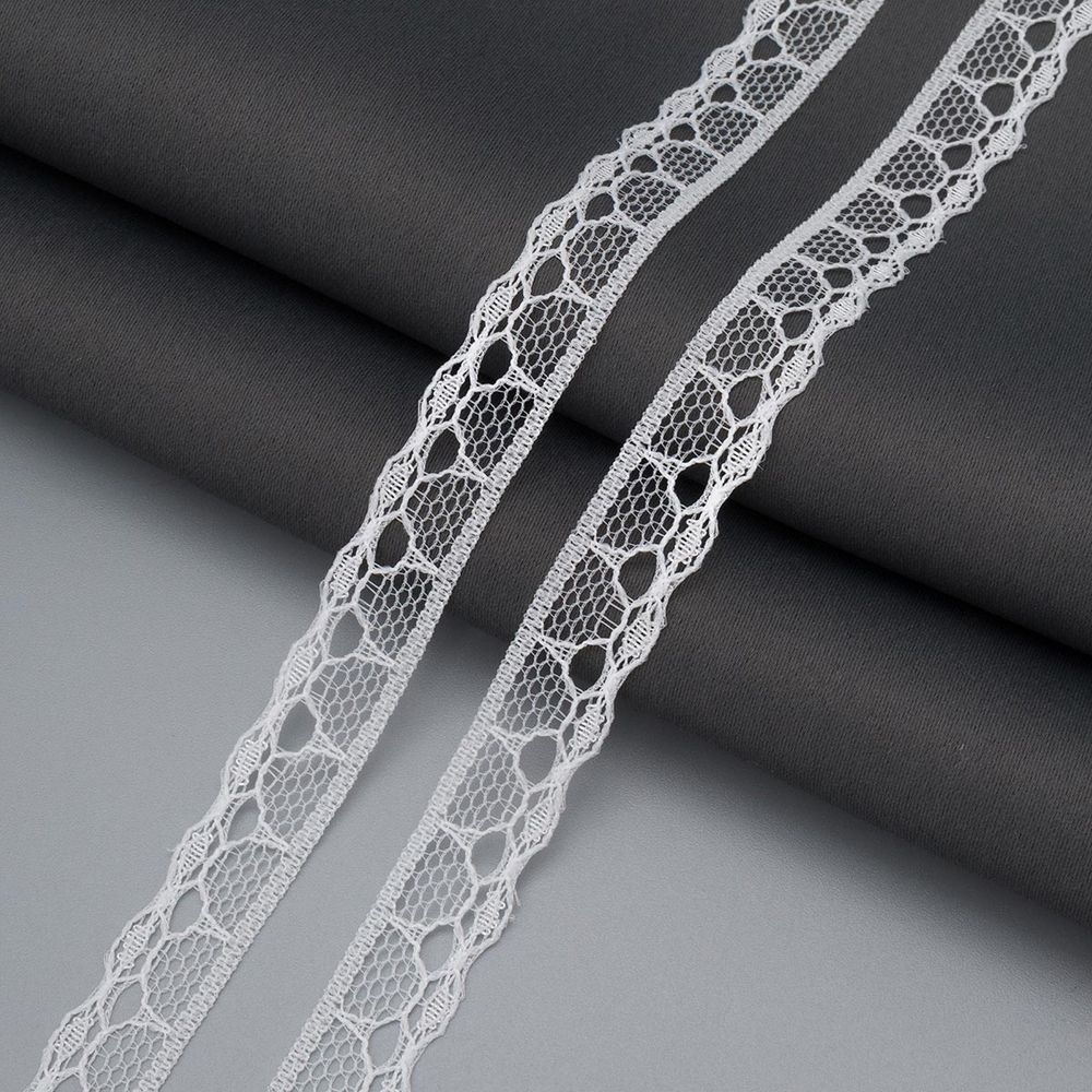 Кружево капроновое 15 мм, / 13.72 метра, белый