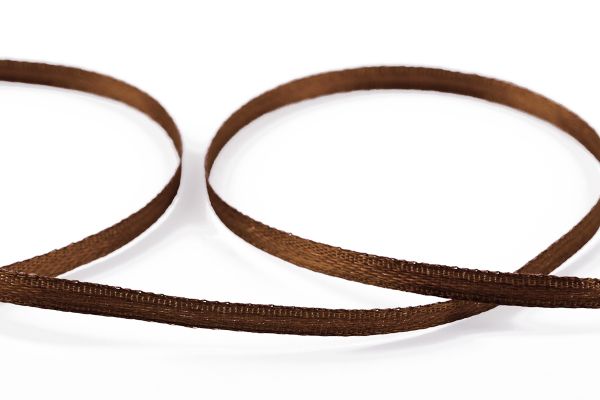 Лента атласная 2-сторонняя 3.0 мм / 91.4±2 метра, 100 т.коричневый, Gamma AL-3P