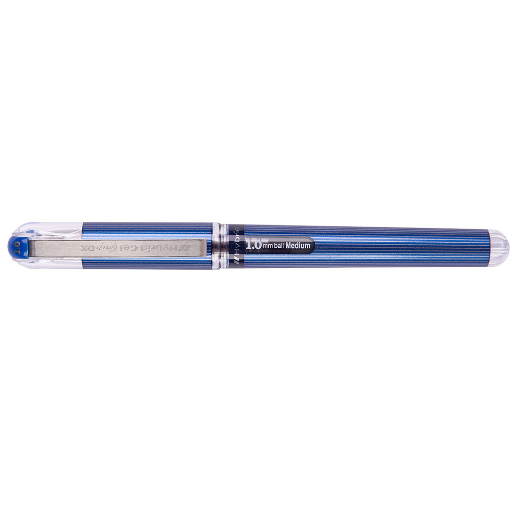 Ручка гелевая с металлическим наконечником Hybrid Gel Grip DX 1 мм, 12 шт, K230-CO синий стержень, Pentel