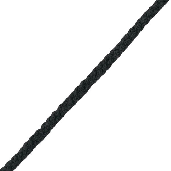 Шнур круглый х/б ⌀5.0 мм / 90 метров, плетеный, 1029 черный, 3Al236