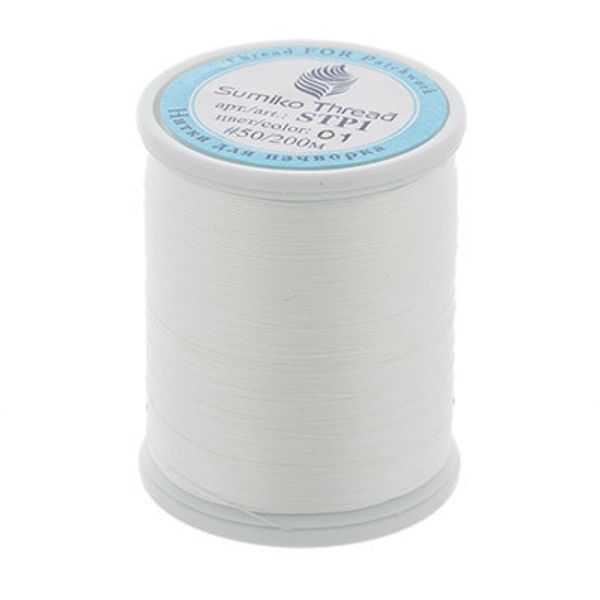Нитки для пэчворка SumikoThread 200 м, (219 ярд), 01 белый