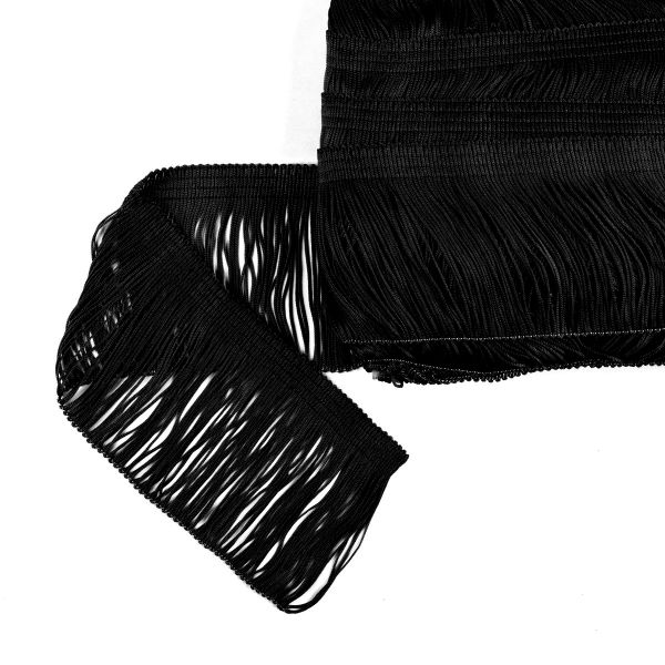 Бахрома отделочная 90 мм / 25 метров, 115 черный, Gamma 117