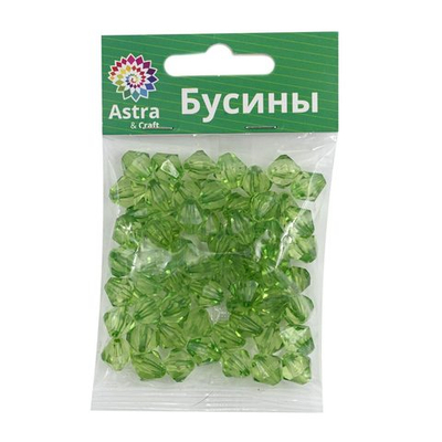 Бусины акрил ⌀10 мм, 25 г, ромбовидные, Astra&Craft, 57