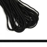 Резинка шляпная (шнур эластичный) ⌀3.0 мм / 10 метров, цв.F322 черный