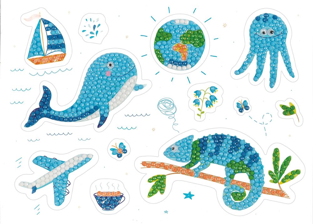 Наклейки декоративные Фрея ALVN-119, Синее настроение, 19.5х14 см