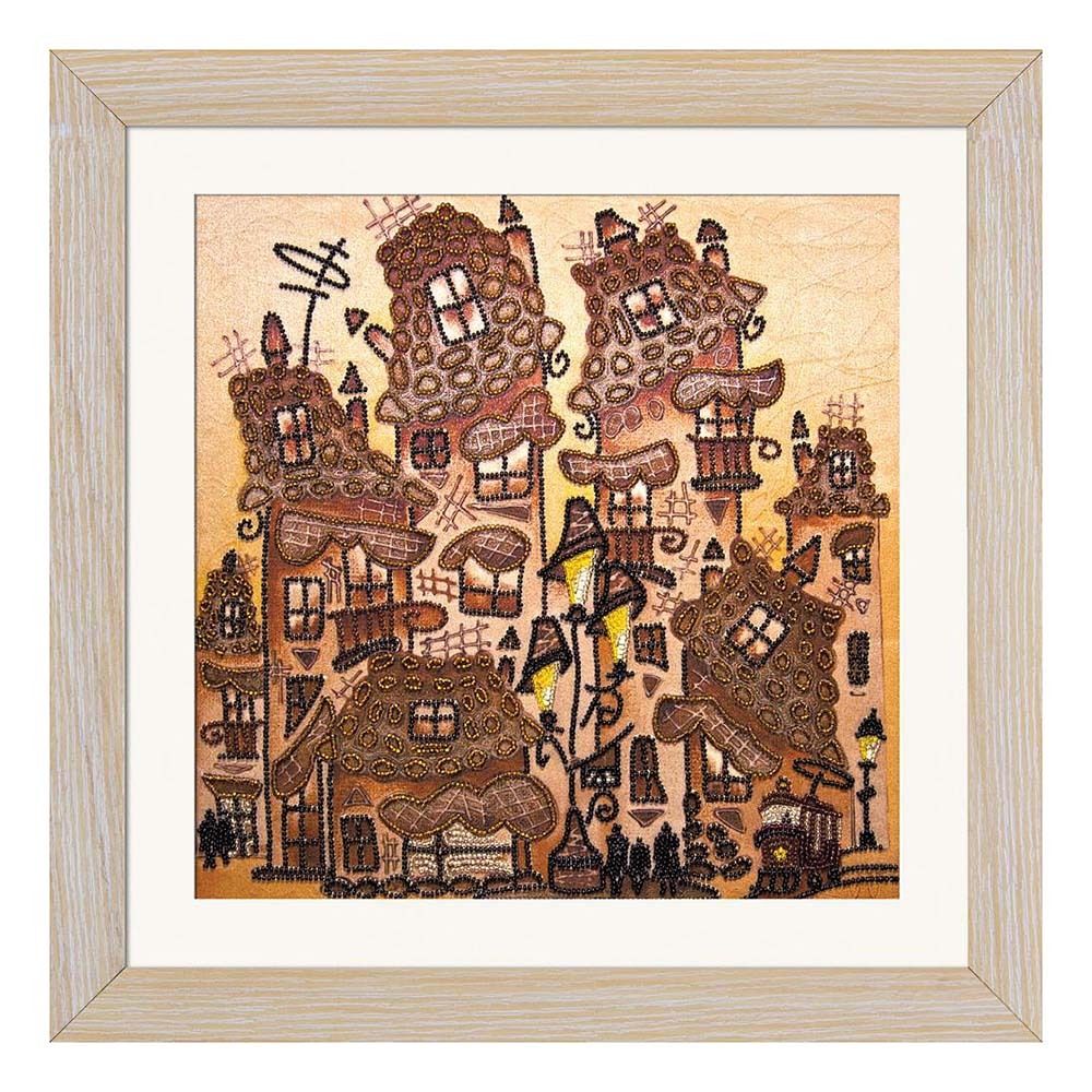 Набор для вышивания бисером Нова Слобода, Пряничные домики, 30х30 см