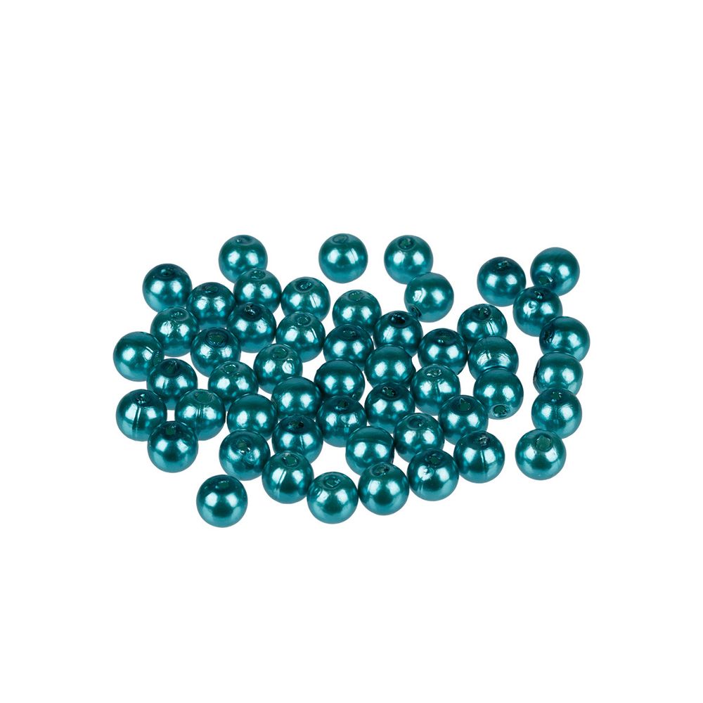 Бусины пластик 6 мм, 50 ±2 шт, №13 синий, Zlatka PB-1