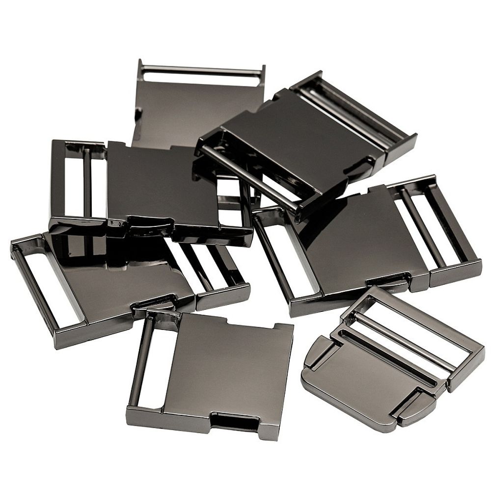 Фастекс (пряжка трезубец) металл 38 мм, 62x42 мм, чер.никель, 6 шт