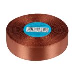 Лента атласная 1-сторонняя 25.0 мм / 33±2 метра, 037 св.коричневый, Gamma