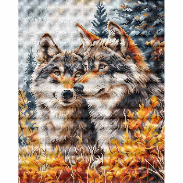 Набор для вышивания нитками Luca-S BM3022, Стражи леса 25х32 см