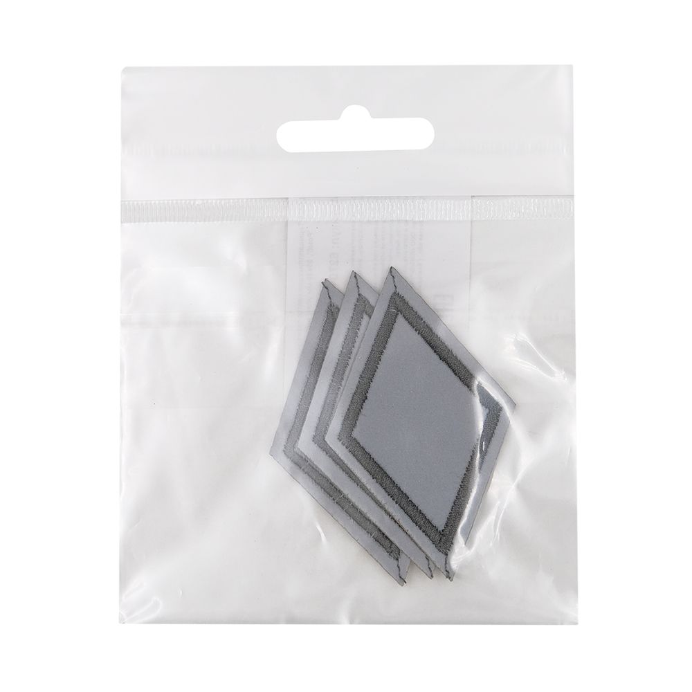 Термоаппликация светоотражающая Ромб, 65х40 мм, LA426, 3 шт