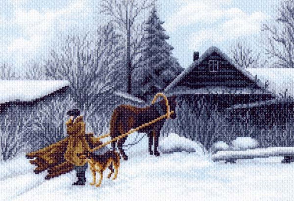 Рисунок для вышивания Матренин Посад (канва), 37х49 -1199 Зима