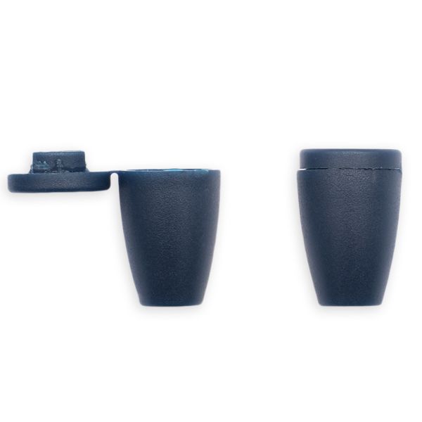 Наконечник для шнура пластик Колокол ⌀6/9 мм, 14х11 мм, ПП т.синий, 27106-Н, 100 шт