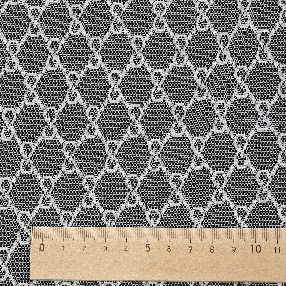 Сетка бельевая эластичная 70 г/м², шир.150 см / 1 метр, OLG119, цв.белый /OLG119.01/1/