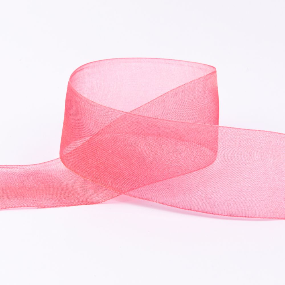 Лента капроновая (органза) 38.0 мм / 22.8±1 метра, 119 коралловый, Blitz OR-38