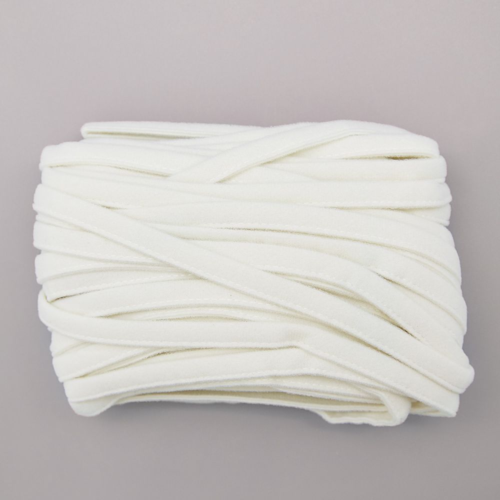 Лента тоннельная (чехол для косточек) 10х8 мм / 20 метров, Arta, 004 приглушенный белый