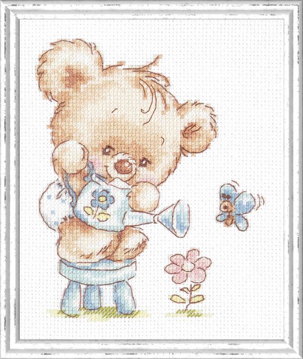 Набор для вышивания нитками Чудесная игла, Мой цветочек! 12х14 см