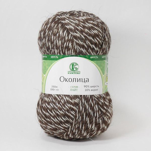 Пряжа Камтекс КТ Околица 90% шерсть, 10% акрил, 5 шт, х100 г 250 м, 401_меланж 2, Камтекс Околица