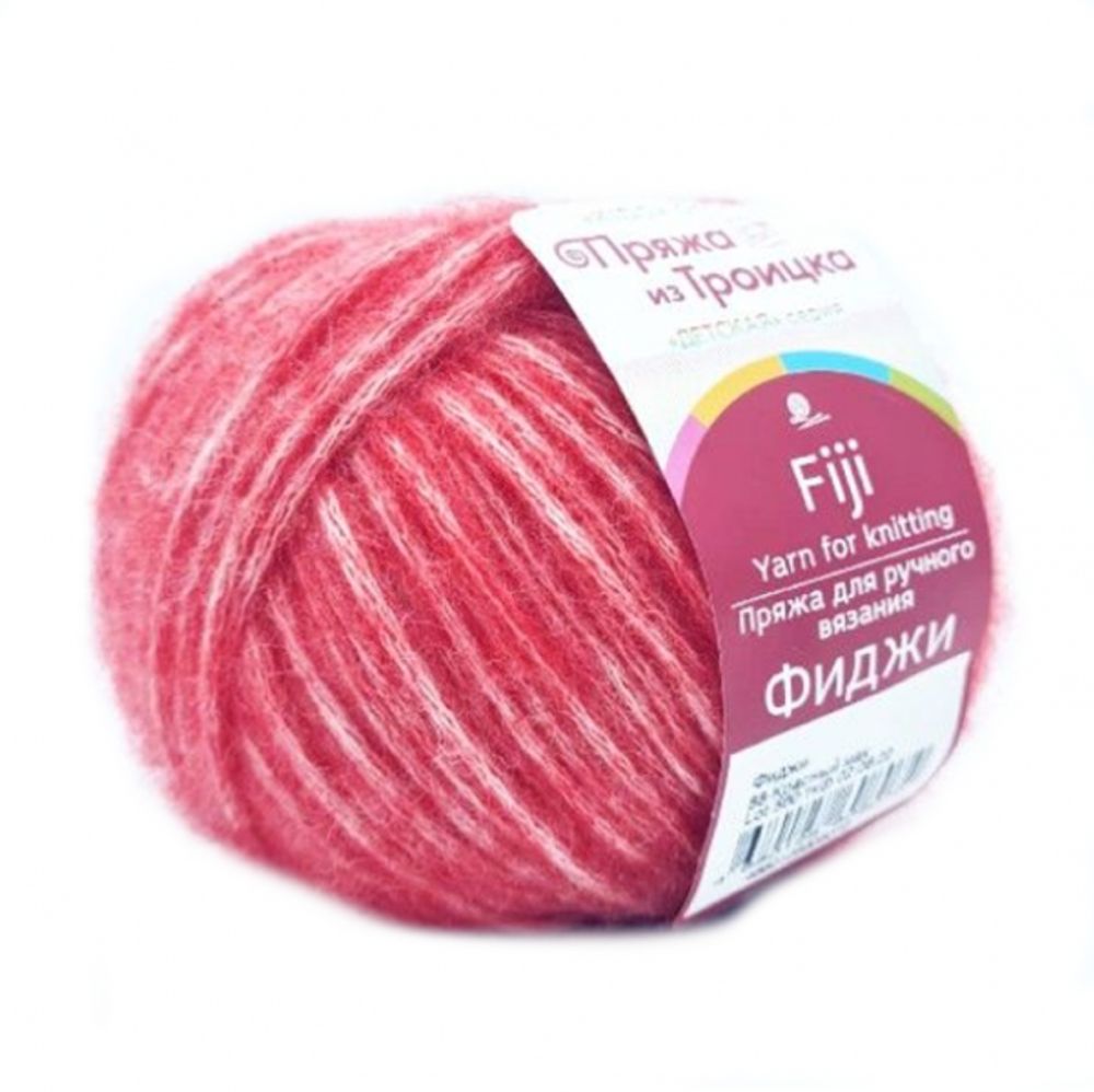 Пряжа Троицкая Фиджи / уп.5 мот. по 50 г, 95м, 0088 красный
