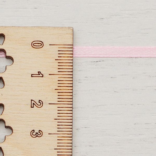 Лента атласная 2-сторонняя 3.0 мм / 100±2 метров, (010 св. розовый), Globus