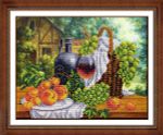 Набор для вышивания бисером Паутинка, Натюрморт с вином 36х28 см
