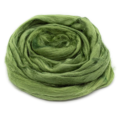 Шерсть для валяния вискоза Троицкая, 1х50 г (19-20 мкр), 494 светлый хаки