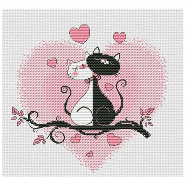 Набор для вышивания нитками Овен, Это любовь 16х15см