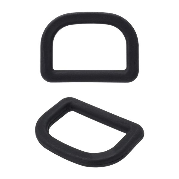 Полукольцо пластик ацеталь 30 мм, черный, 20 шт