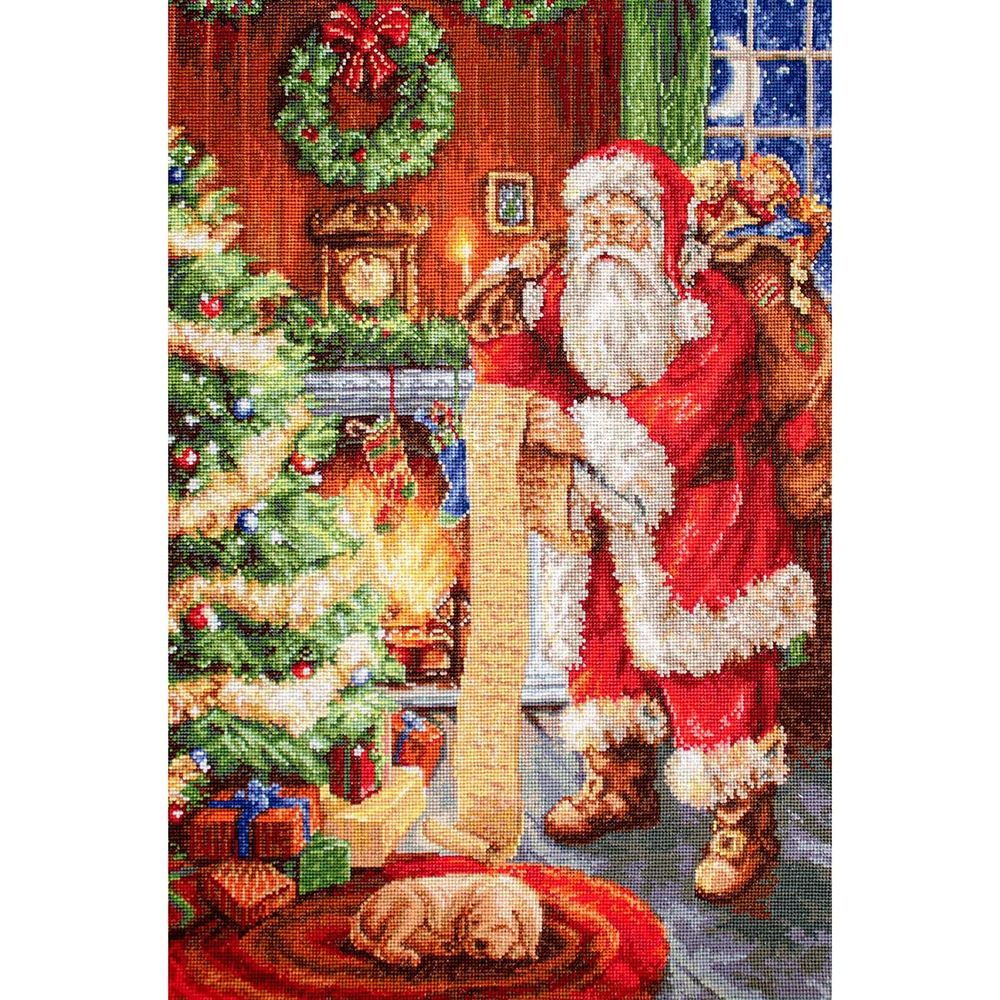 Набор для вышивания нитками Luca-S G578, гобелен Santa Claus, 21х29см