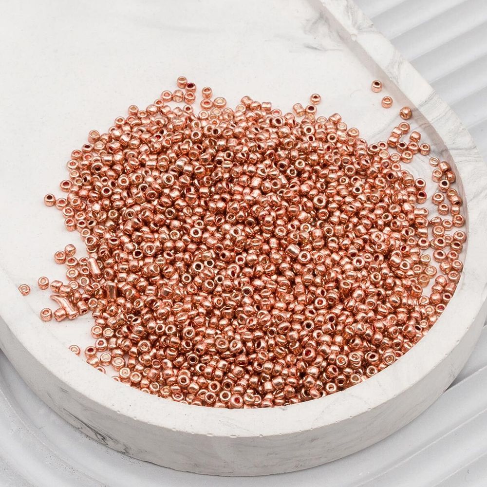 Бисер Astra&Craft 11/0 (2.1 мм), 200 г (10х20 г), цв. 1108-О оранжевое золото/металлик