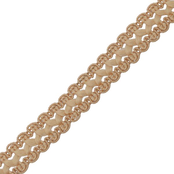 Тесьма отделочная вязаная 17 мм, 10 м, бежевый