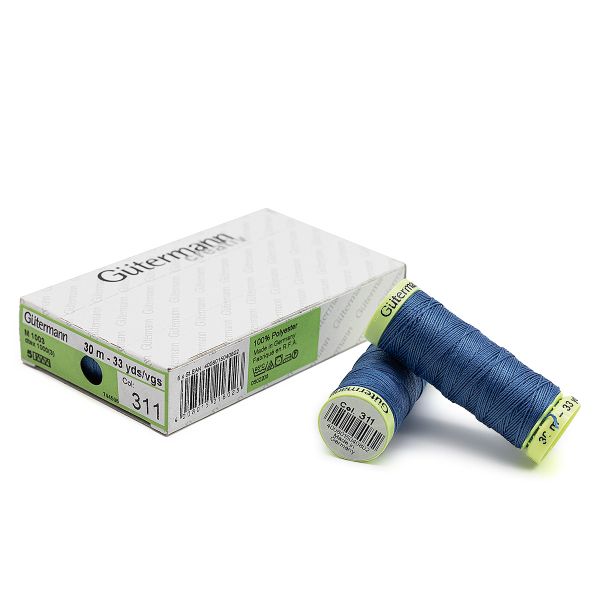 Нитки отделочные Gutermann Top Stitch, 30м, 311 пыльно-синий, 5 катушек