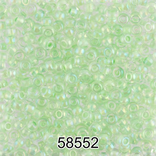 Бисер Preciosa 10/0 (2.3 мм), 500 г, 58552 (Ф554) св.зеленый