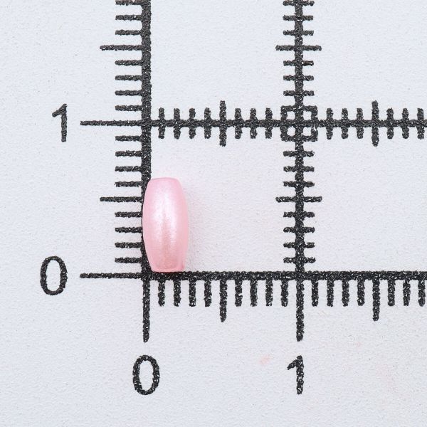 Бусины пластик (жемчуг) 3х6 мм, 15 г, Astra&Craft (розовый), 4AR293/294