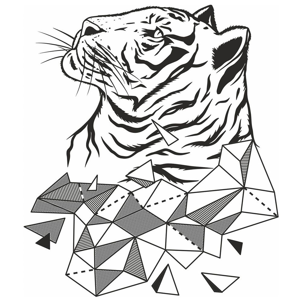 Термотрансфер №06, 1 шт, M-613 Тигр 12х11 см, Gamma