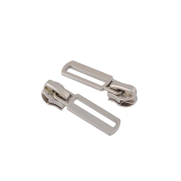 Слайдер (замок) для молнии спираль Т5 (5 мм), автомат, F17 цв.матовый никель уп.1000 шт