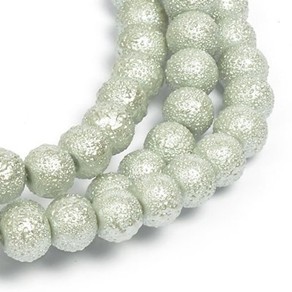 Бусины стекло ⌀10 мм, in ⌀1 мм, цв. 5 св.серый, 84 см (≈90±3 бусины), Tesoro