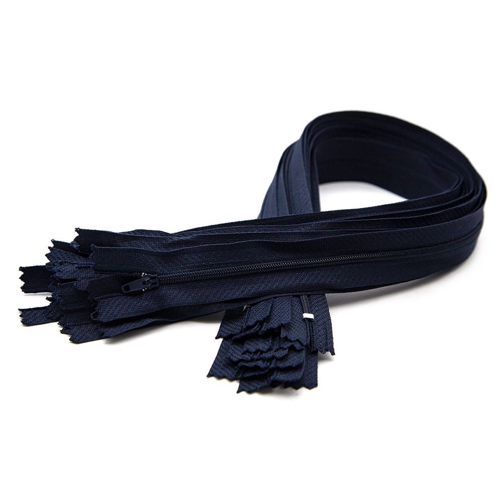 Молния спираль (витая) Т3 (3 мм) 1 зам., н/раз., 50 см, п/автомат, 233 т.синий, 10 шт