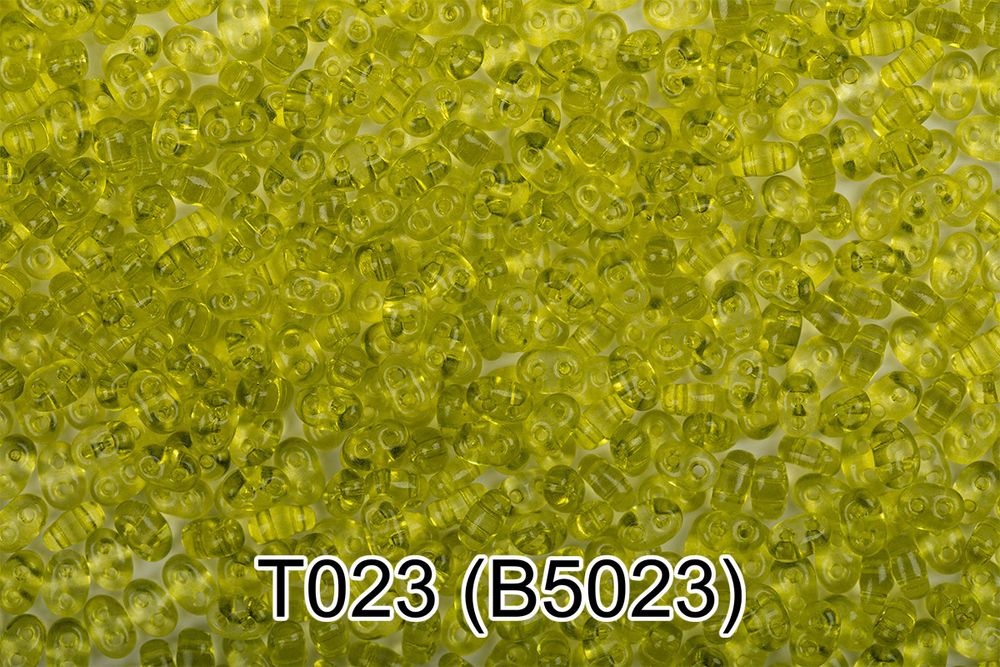 Бисер Preciosa Twin 3 2.5х5 мм, 10х5 г, 1-й сорт, T023 салатовый, B5023, 321-96001